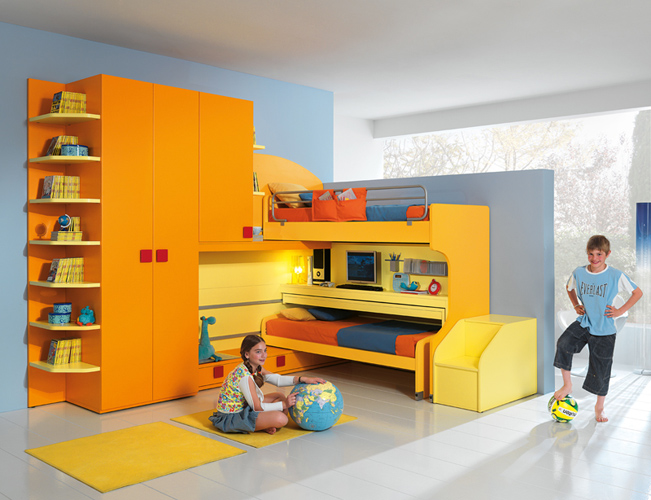 cameretta bambini ragazzi ferrimobili slider desk 404